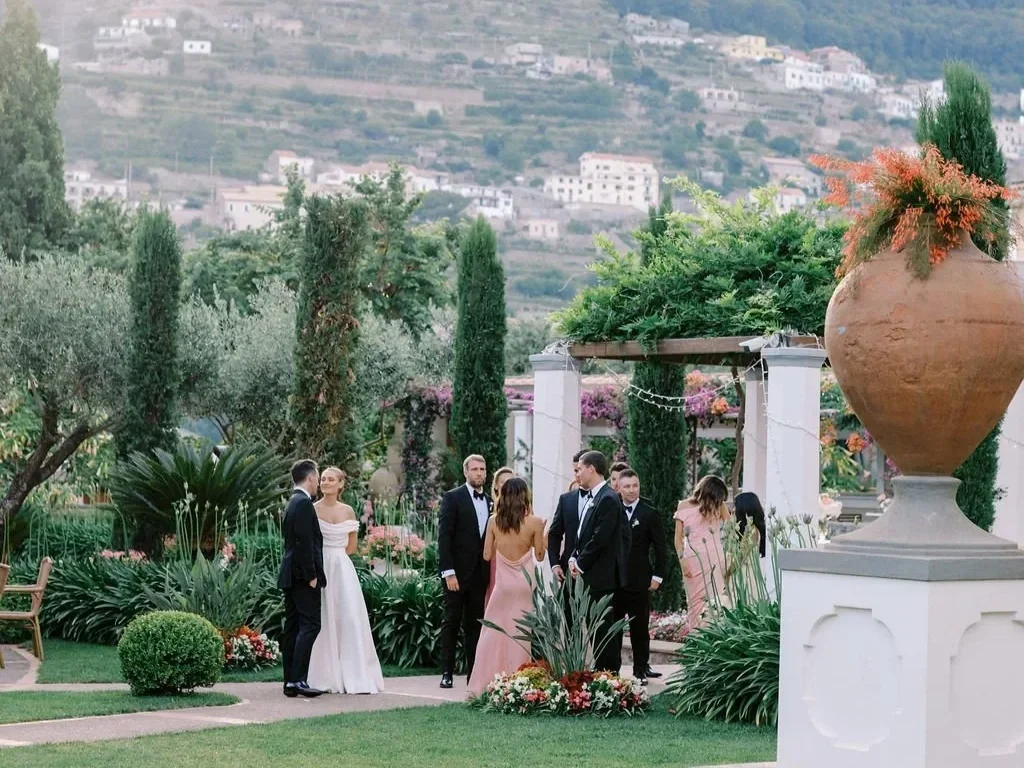Modern and Fashion Forward Wedding in Ravello, Italy at Villa Eva