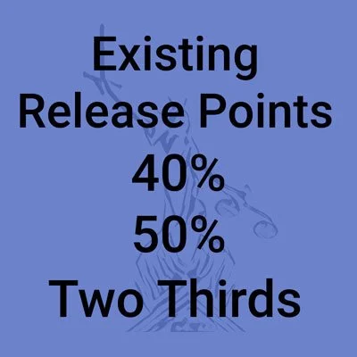 Existing Release Points - 40%, 50%, Two thirds