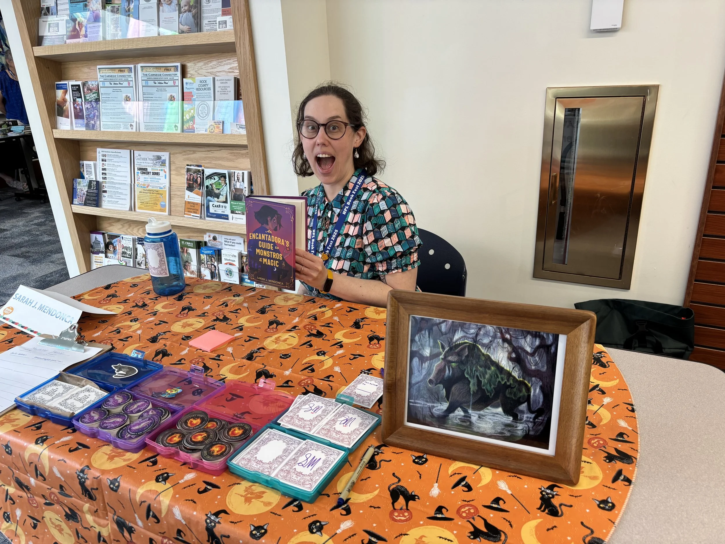 Sarah J. Mendonca at the Hedberg Public Library Book Festival