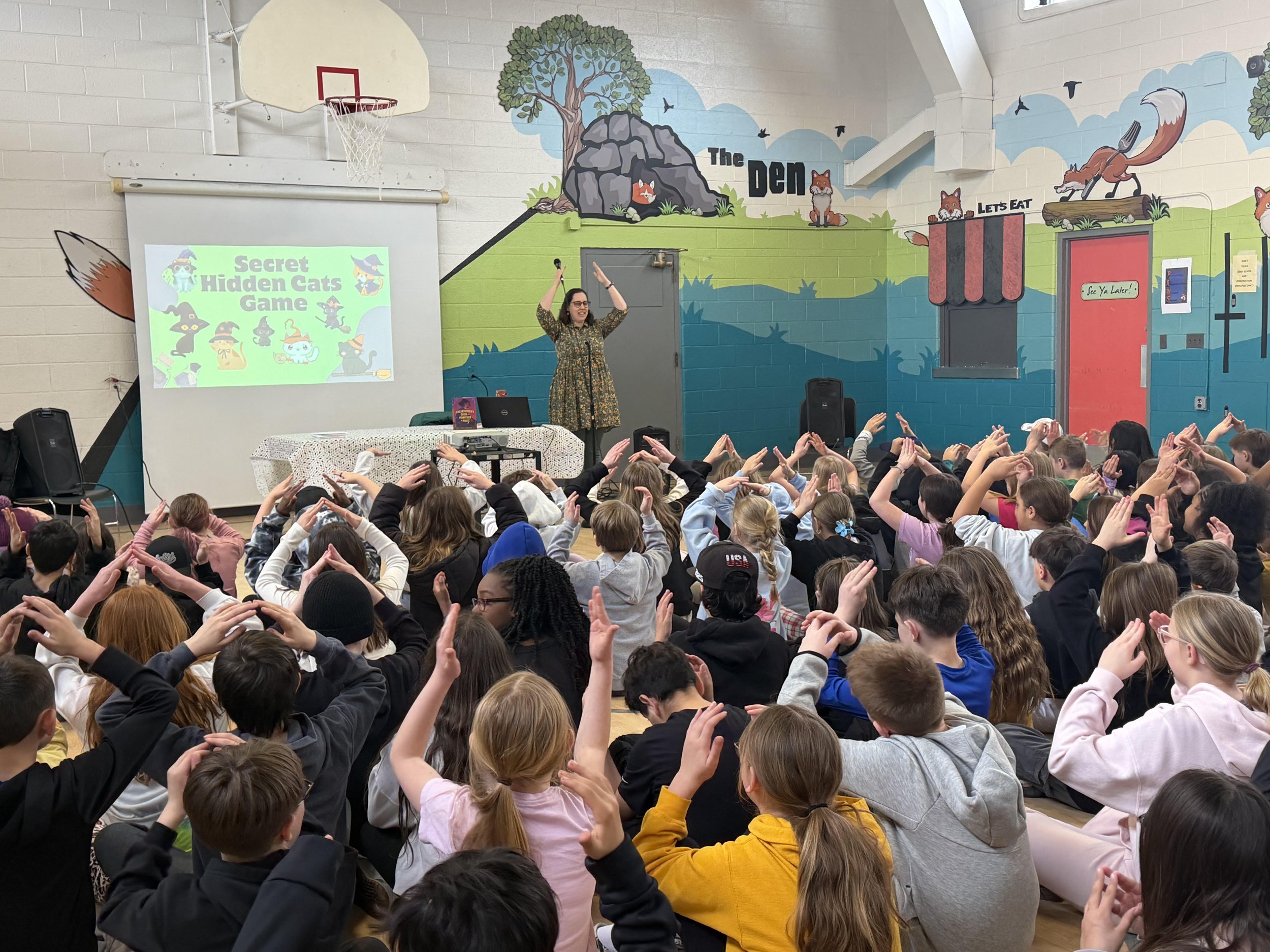 An image of Sarah J. Mendonca at a in person author visit
