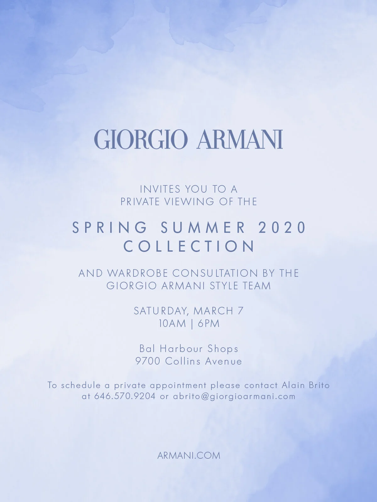 Giorgio Armani e-vite