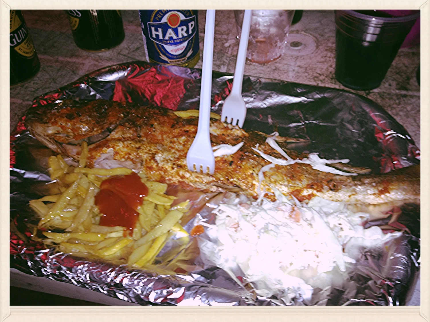 💋Fresh grilled fish and chips, and a Lagos beach party...doesn't get much better than this!💋