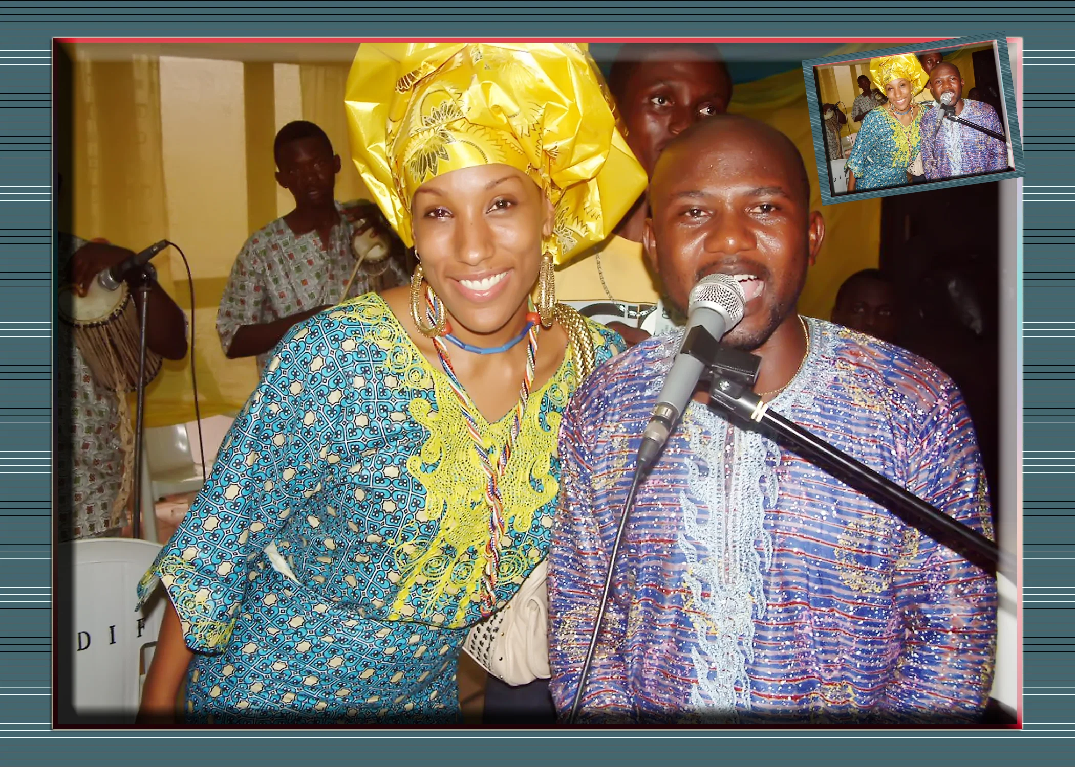 Chillin' with the musicians at a wedding in Osogbo, Nigeria (a.k.a. Getting myself in trouble everywhere I go, LOL)