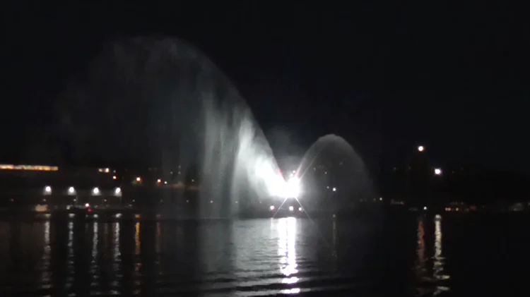  To Jeanette, Illuminated waterplay on Saltsjön, Stockholm, May 21, 2016 