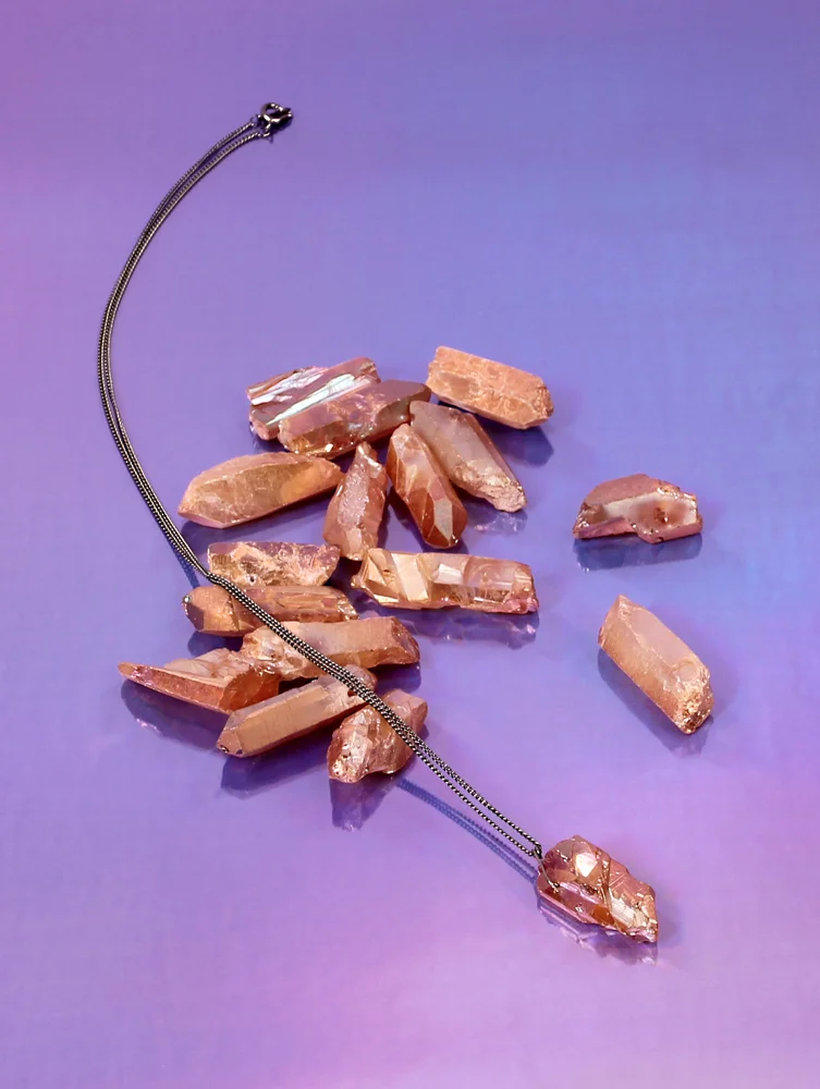 The Raw Series - Agate Quartz pendant necklace