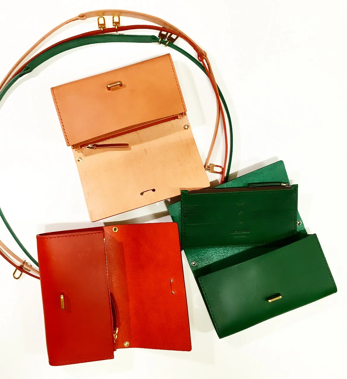 ARA CHO Monogram Minimally Chic series Leather Clutch/Cross body bag