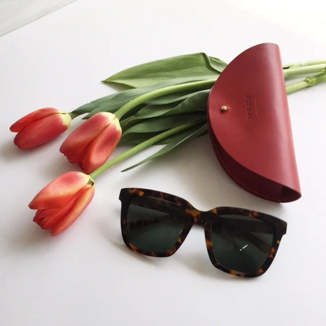 ARA CHO Monogram Half-moon Series Sunglasses Case