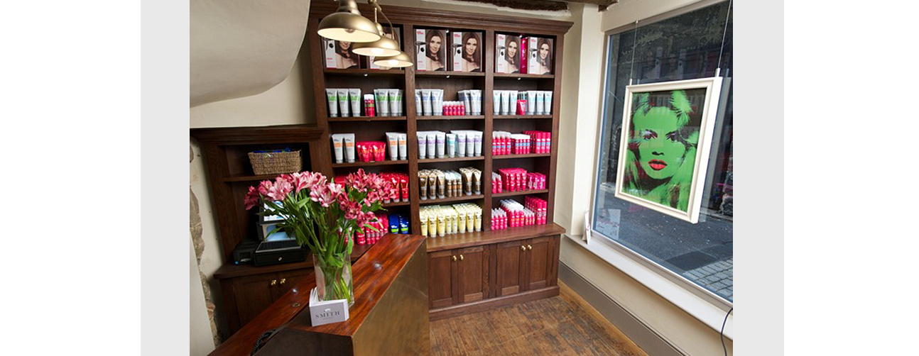 Oak display unit for Smith England