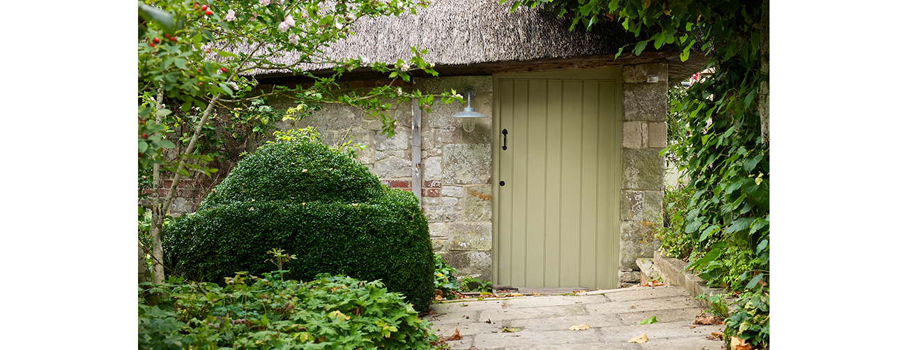 New oak door and frame