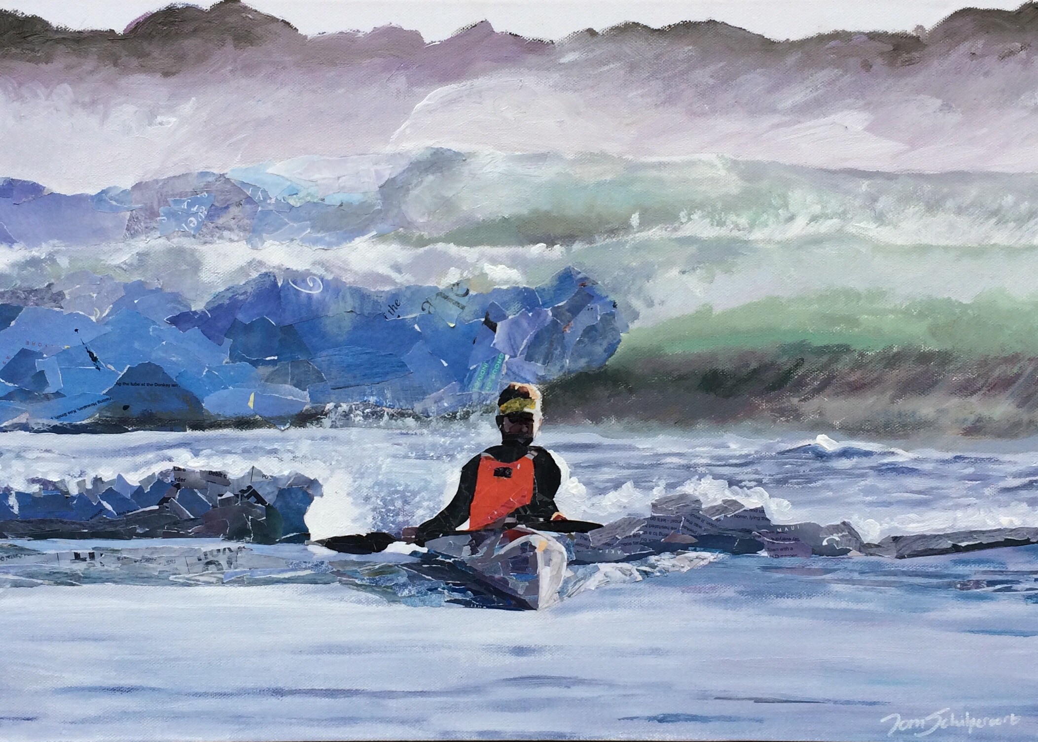Sunset Paddle in Gusty South Easter