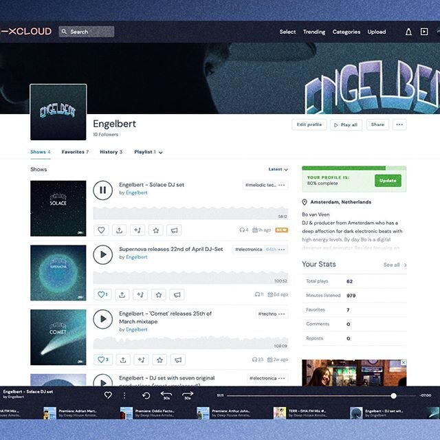 2/3 - Check out Engelbert on @mixcloud Over 4 hours of intergalactic travel tunes curated and mixed by yours truly 🚀. Here you can discover never released songs and even side projects that are thrown in the mix. .
.
.
#mixcloud #djset #music #melodi