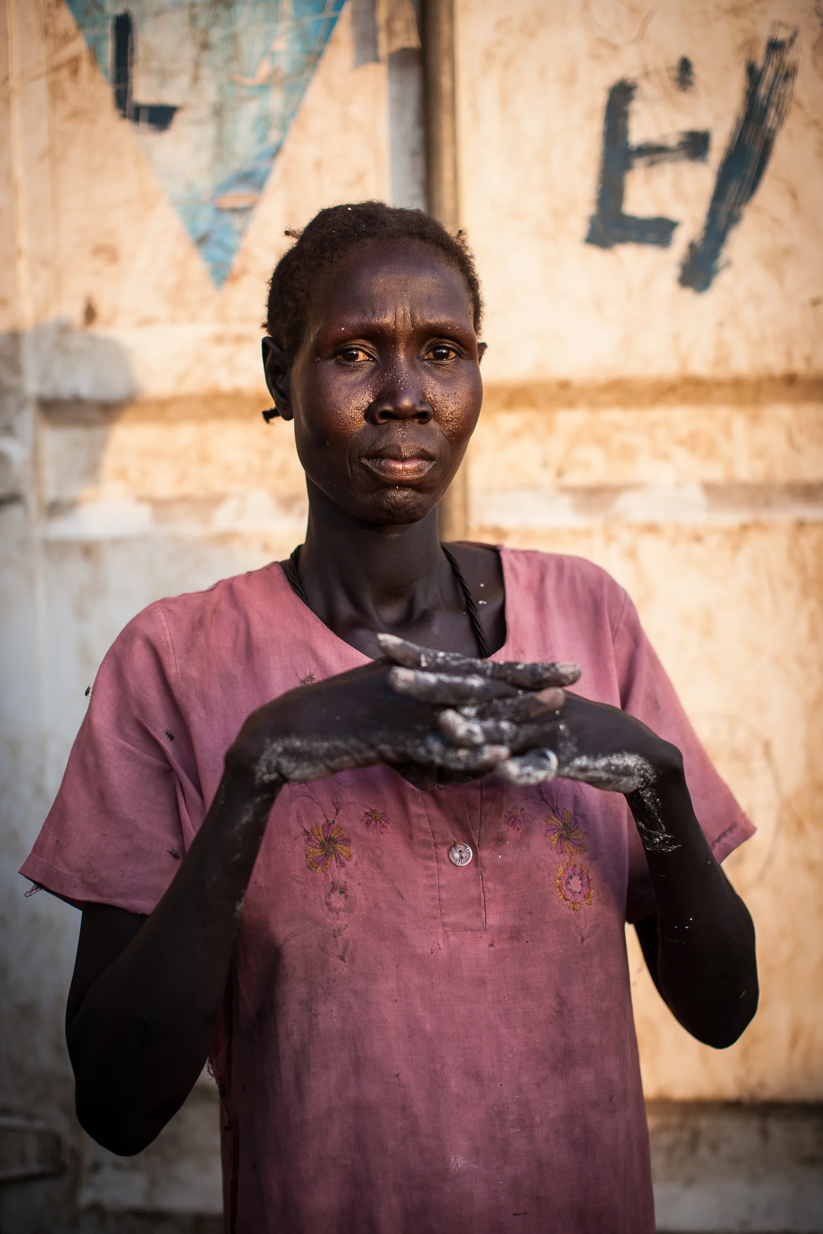 Mary, 39, was displaced by fighting in her hometown of Malakal. She and her two daughters now live in the United Nations (UN) Protection of Civilians (PoC) site at the Malakal UN base.