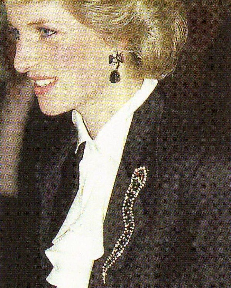 Princess Diana was for realz a style icon. The suit, the snake broach ❤️❤️❤️.