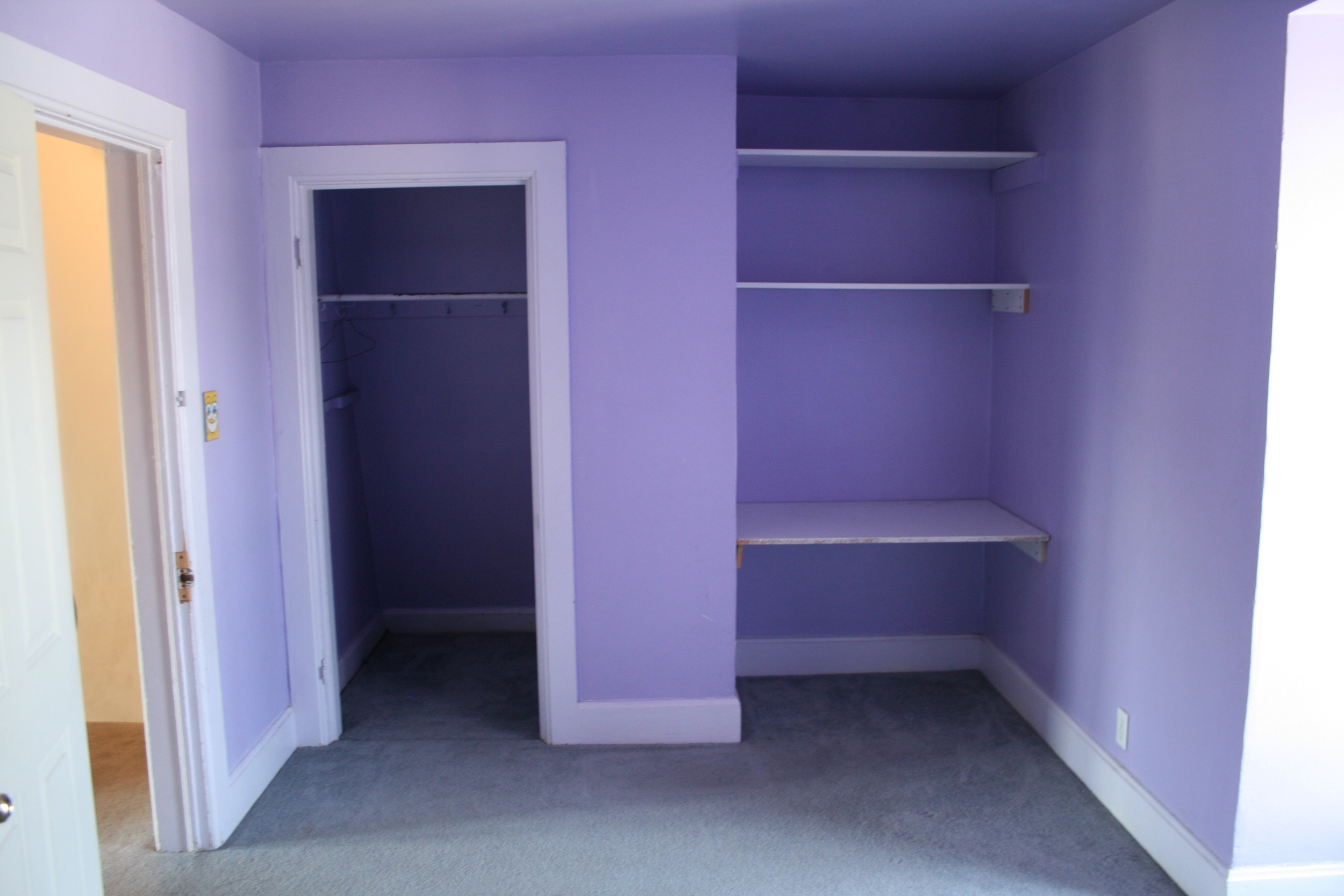 very purple bedroom