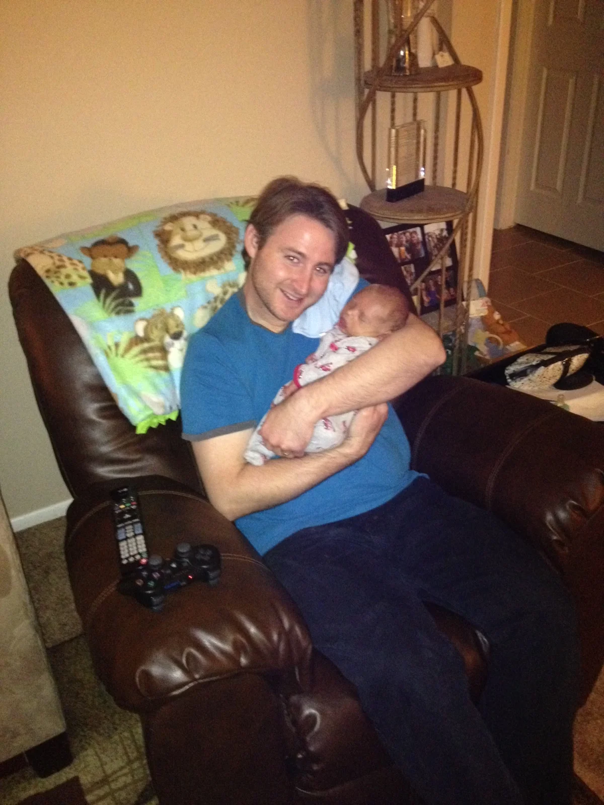 Daddy loves to cuddle.