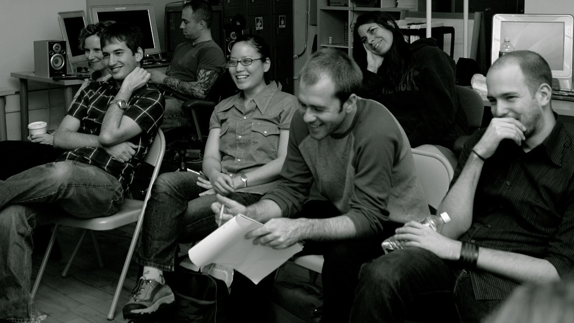 Alum Jenny Lee listens to a guest lecture in the July/August 2005 six-week class.
