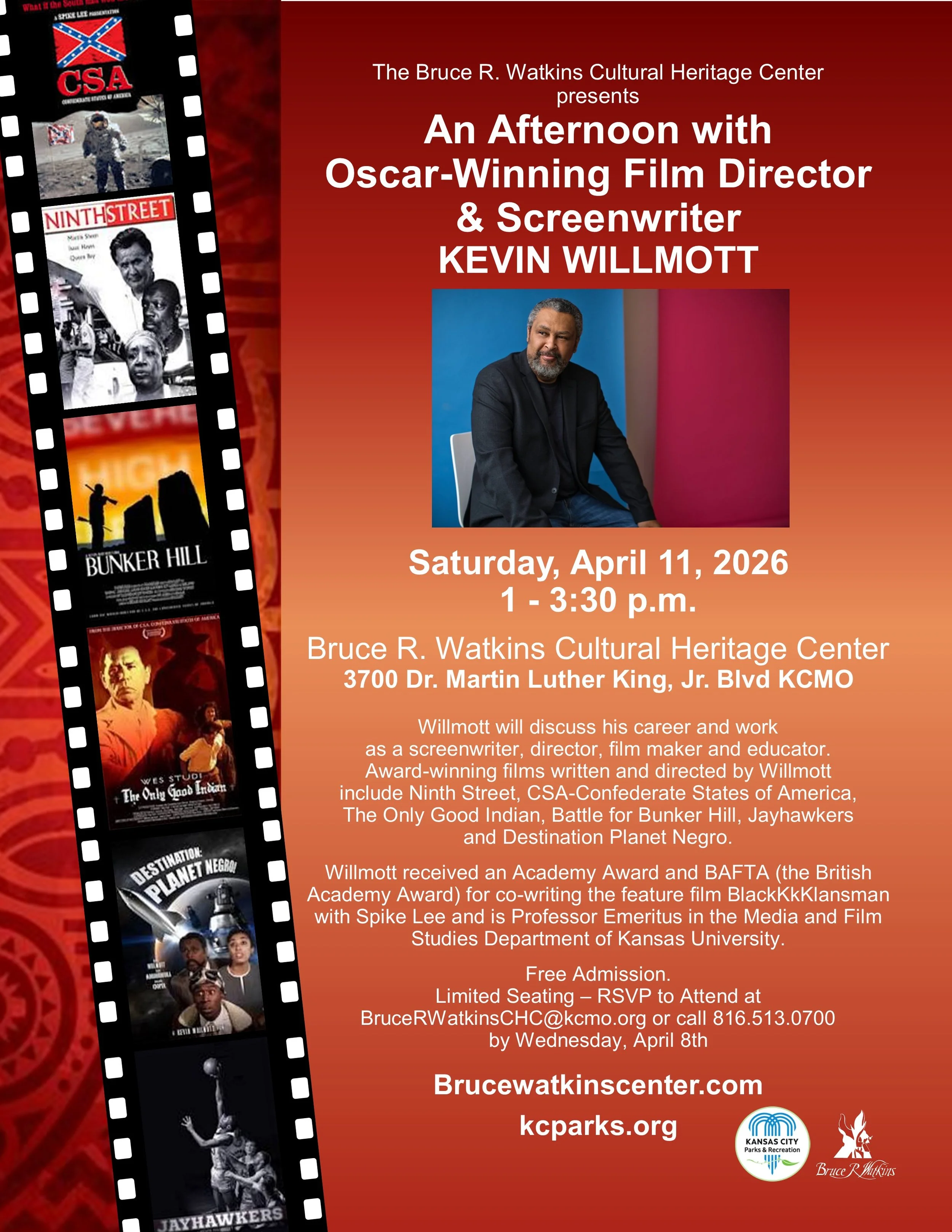 An Afternoon with Oscar-Wining Film Director &amp; Screenwriter, KEVIN WILLMOTT