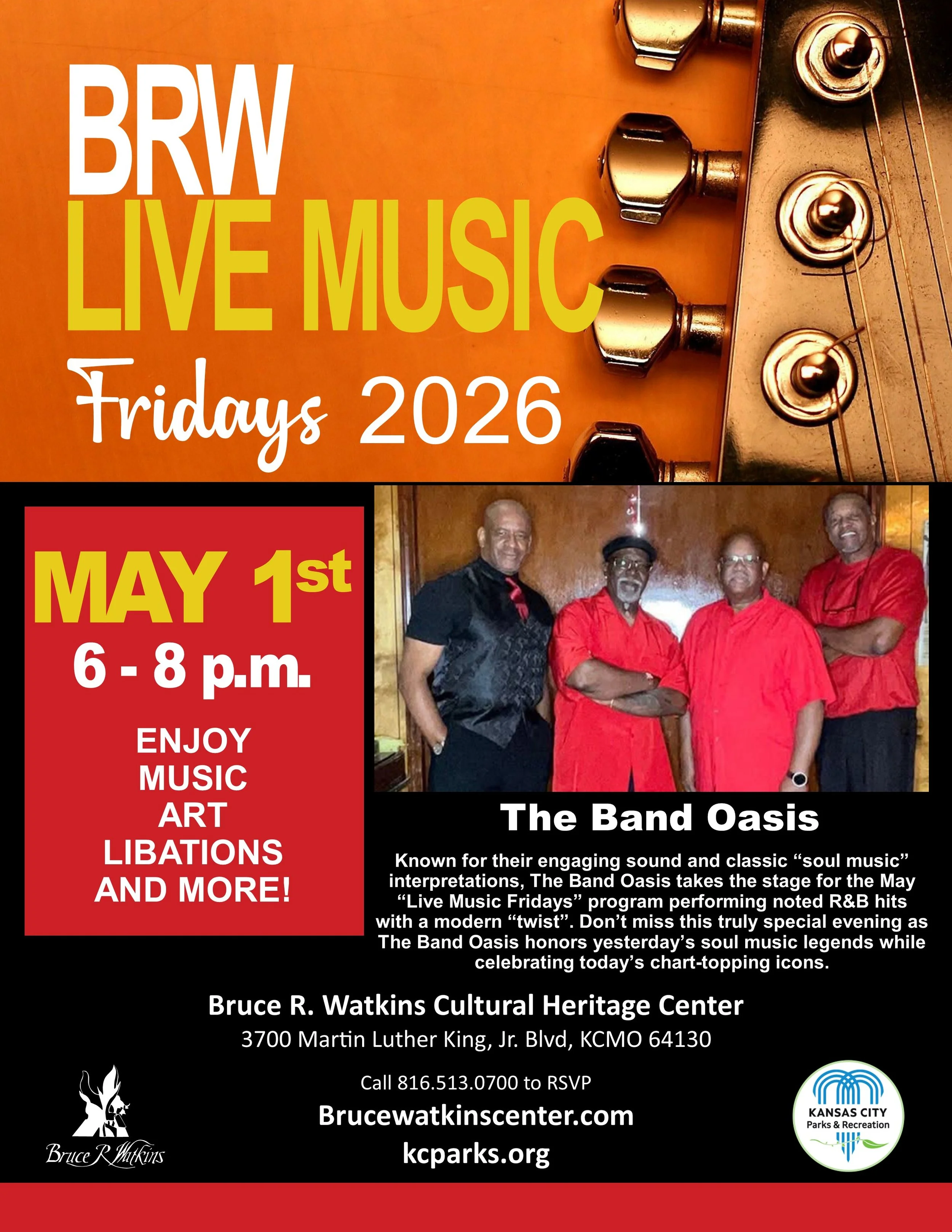 BRW Live Music Fridays 2026         Enjoy Music, Art, Libations and More!