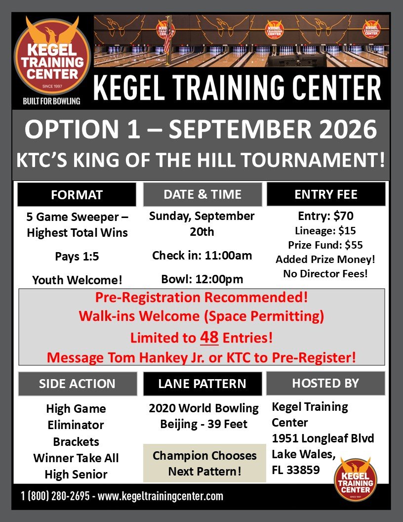 Option 1 September KTC King of the Hill Tournament
