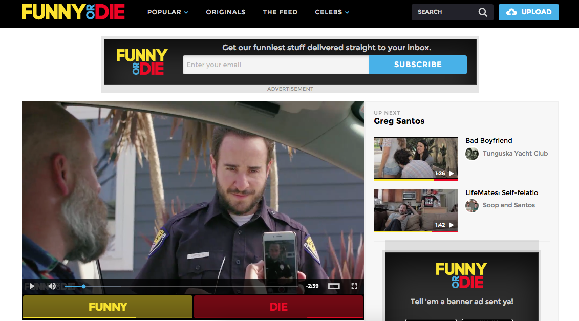 Funny Or Die - Cop Who Loves To Be Filmed
