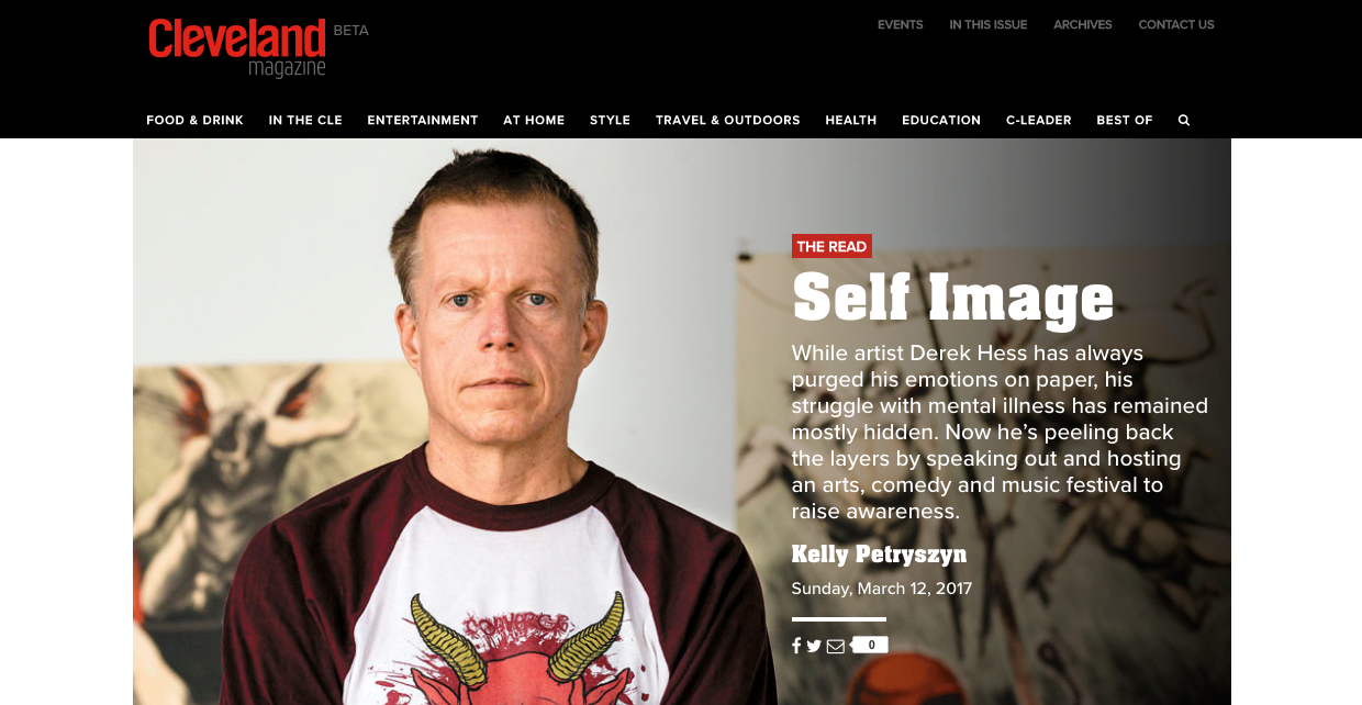 Cleveland Magazine - Derek Hess, Forced Perspective and Acting Out!