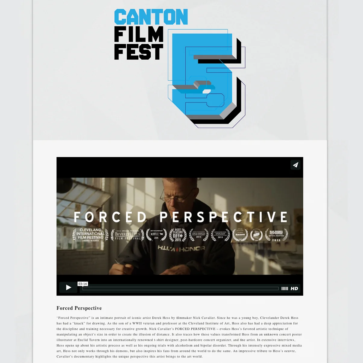 Forced Perspective at 2016 Canton Film festival