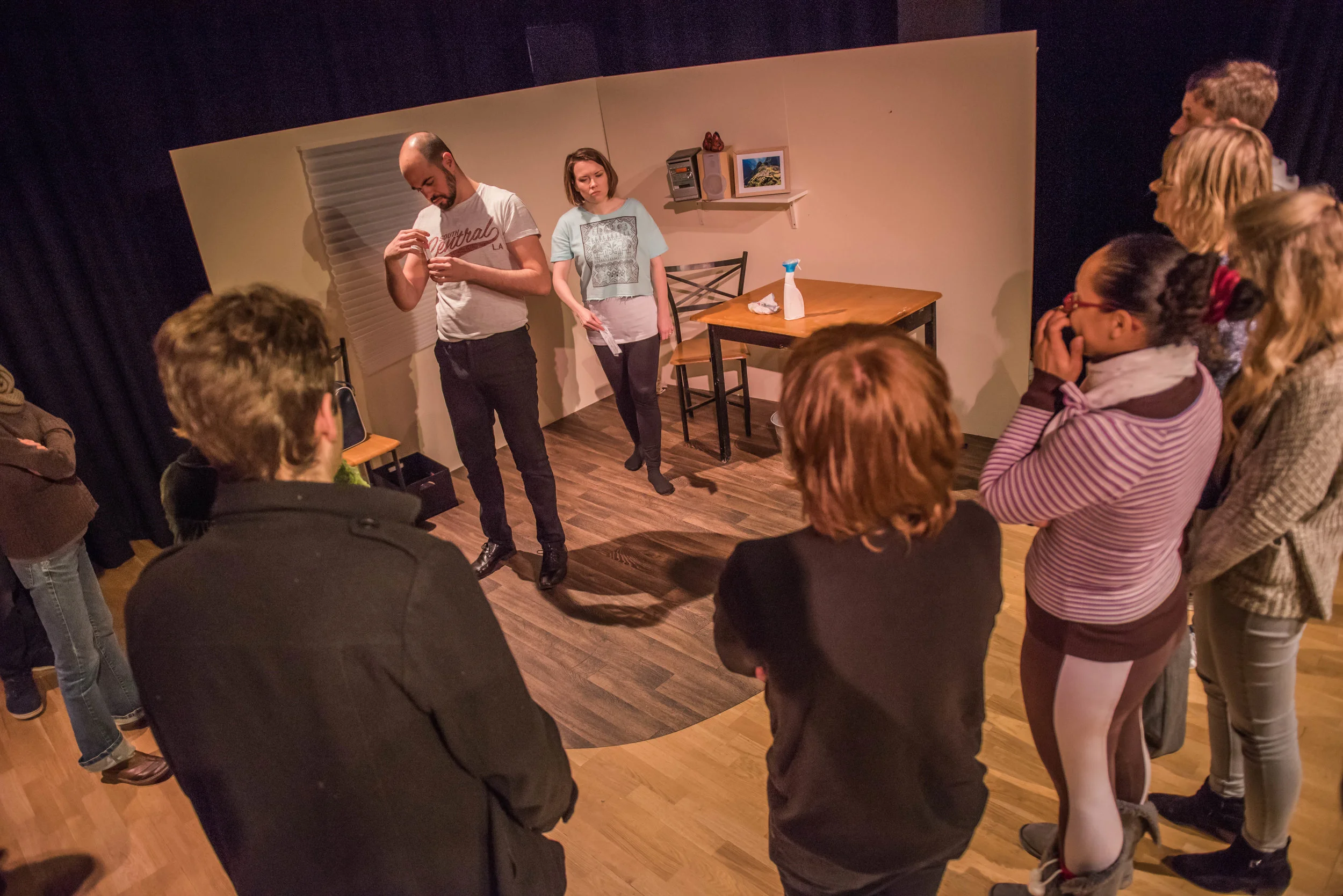 Lisa (Gemma Mae Halligan) tells audiences and Joaquin (Javier Rasero) she is expecting a baby.