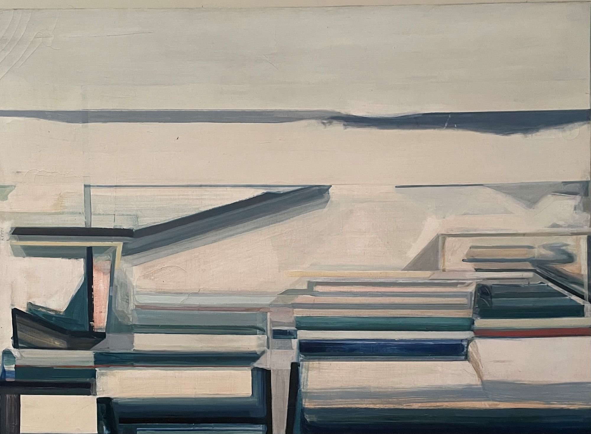 Early Ice Flow - Oil no canvas, 1973, 12" x 18"