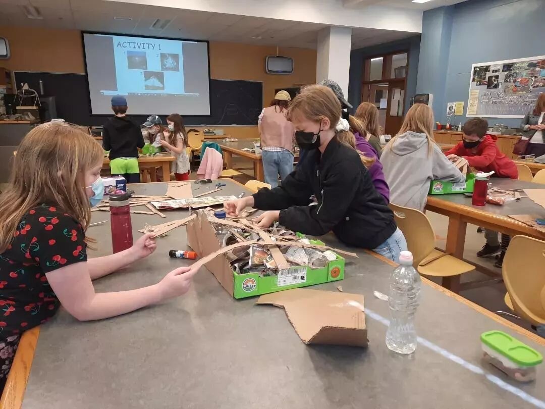 A blast of a visit by grade 4 students from Montgomery Street Elementary School!

We learned about volcanoes - why they explode, eruption styles, hazards and more!

Students built their own shield and strato-volcanoes, which we exploded outside on a 