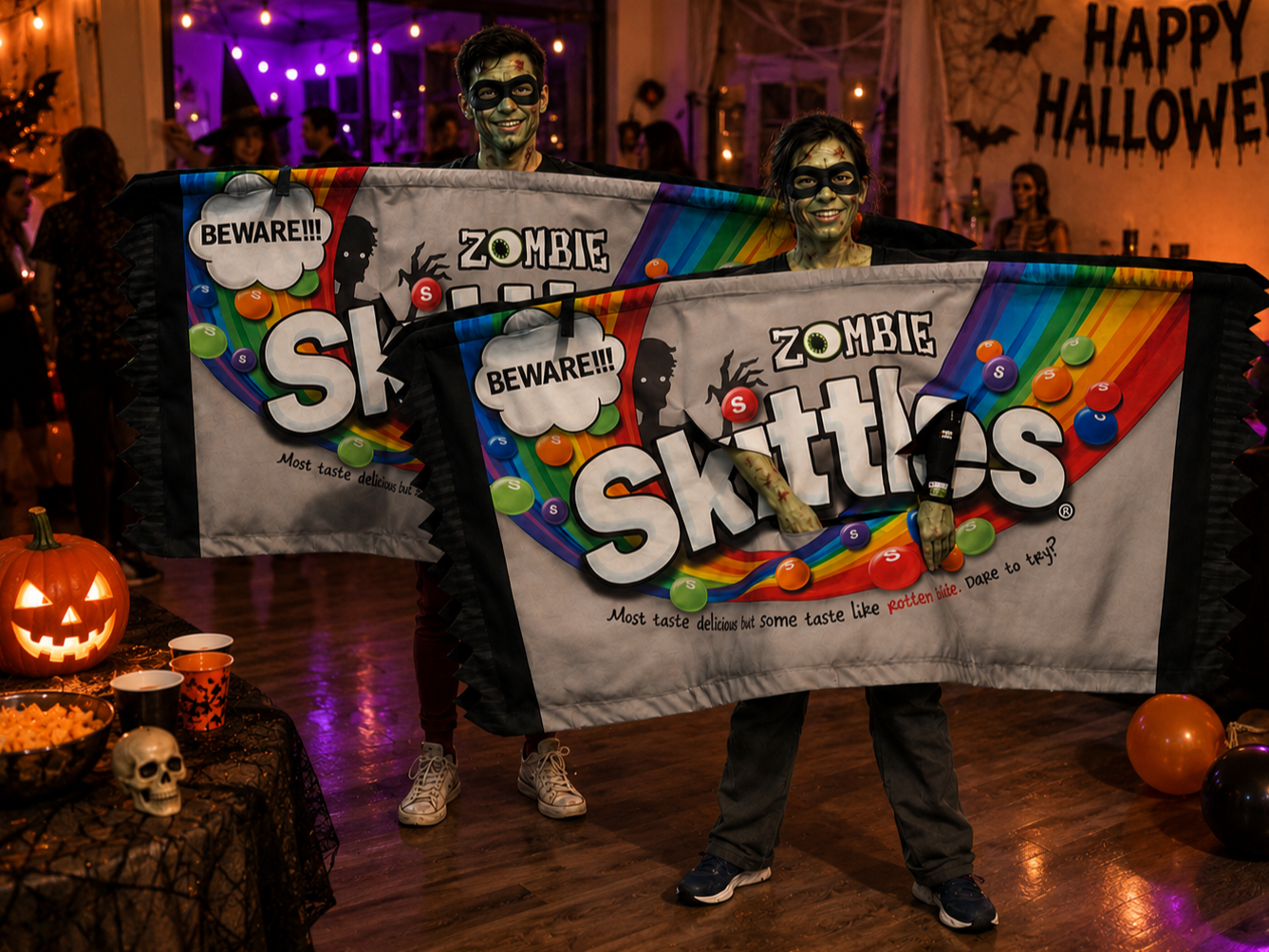 custom halloween costume for consumer brand event and influencer kit