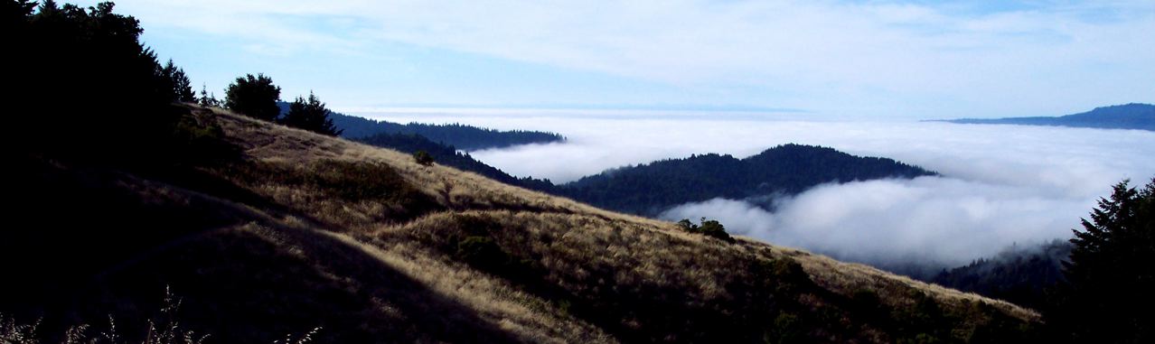View of Monterey Bay from Sempervirens Point off Highway 9