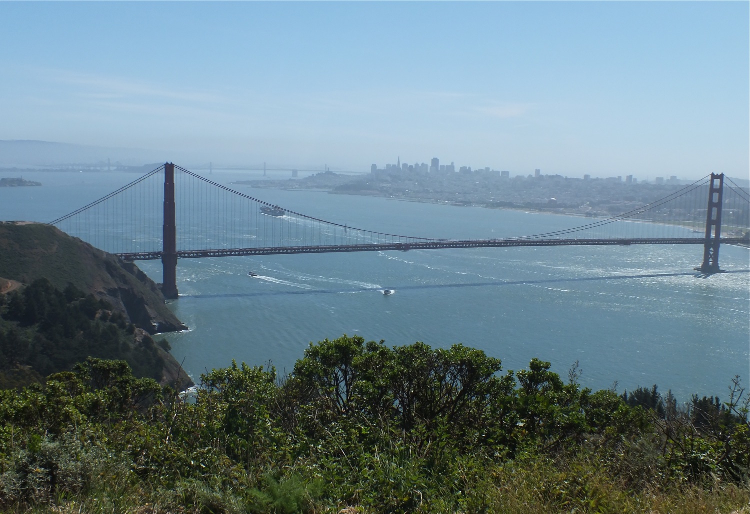 San Francisco, the N.E. end of the Santa Cruz Mountains from Marin Headlands