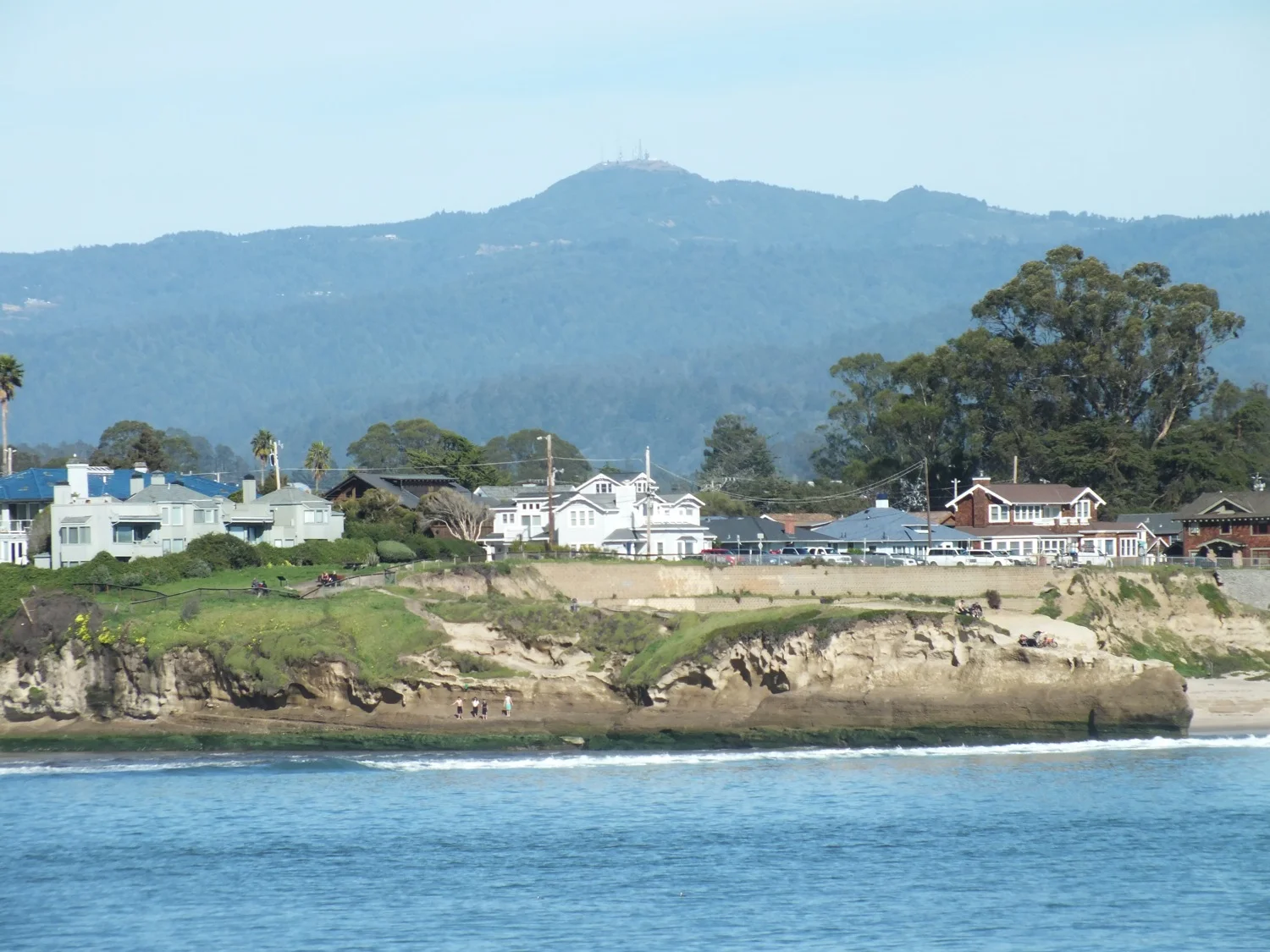 View of Santa Cruz Mountains/ Loma Prieta from San Lorenzo River mouth