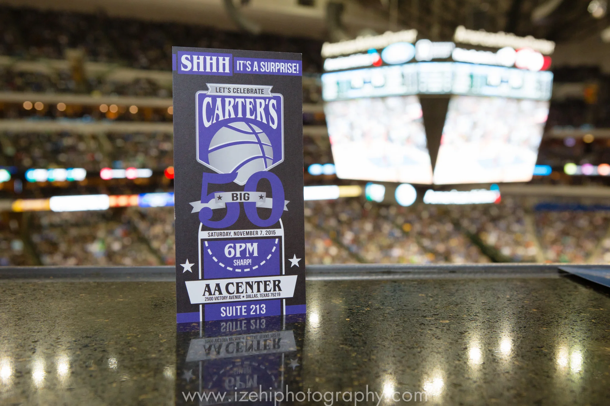 A Surprise 50th birthday party at American Airlines Center