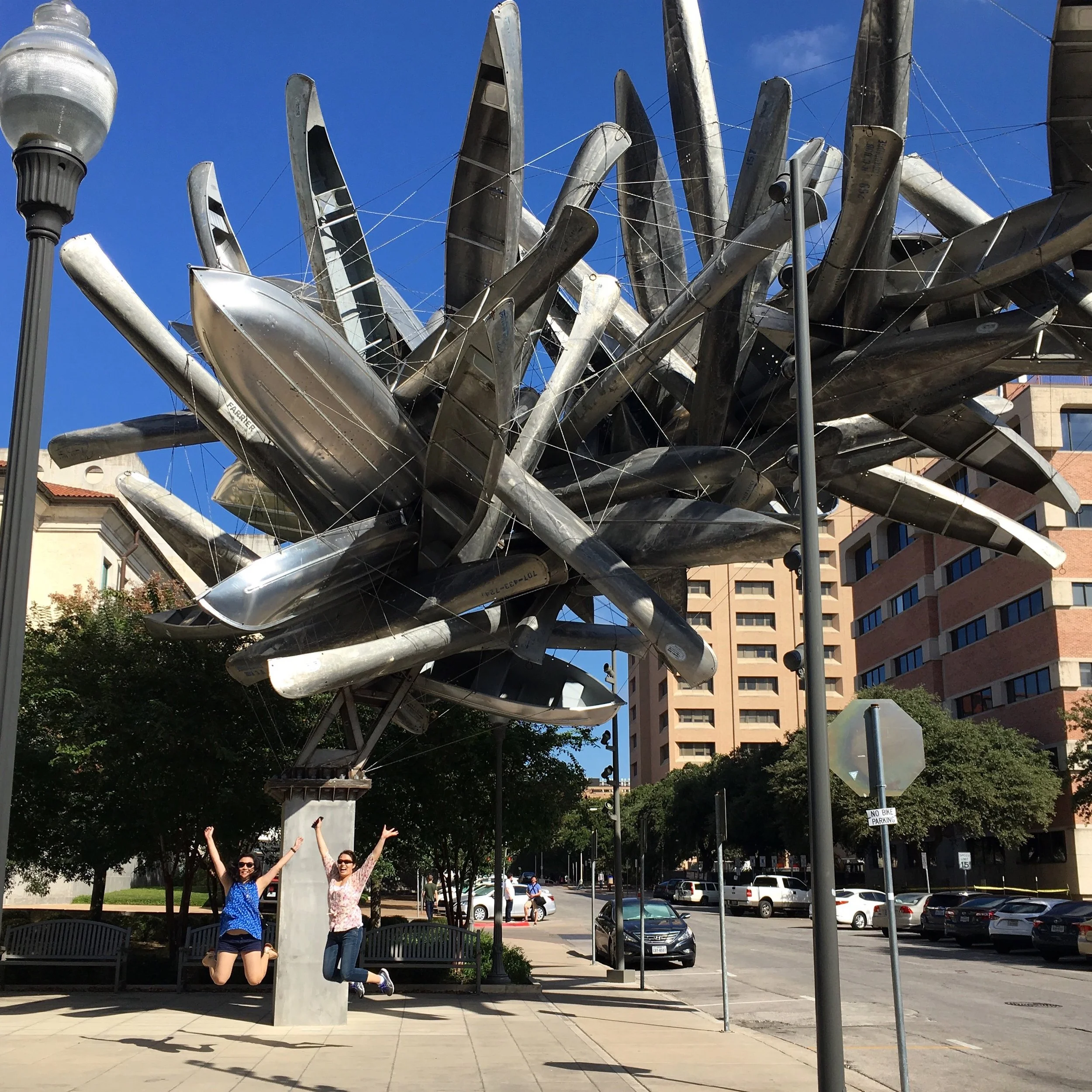 Monochrome for Austin by Nancy Rubins on the University of Texas Campus
