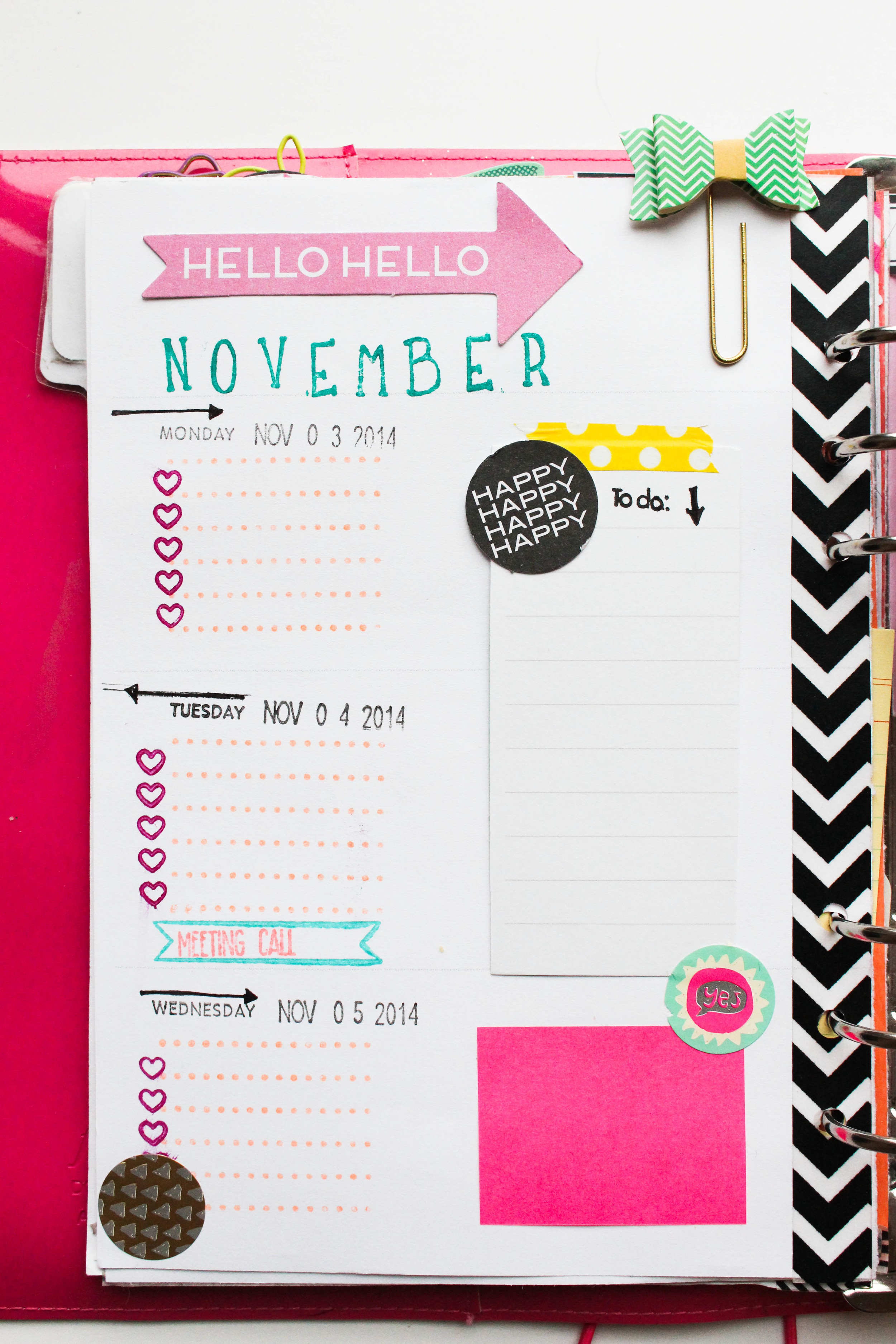 Filofax weekly