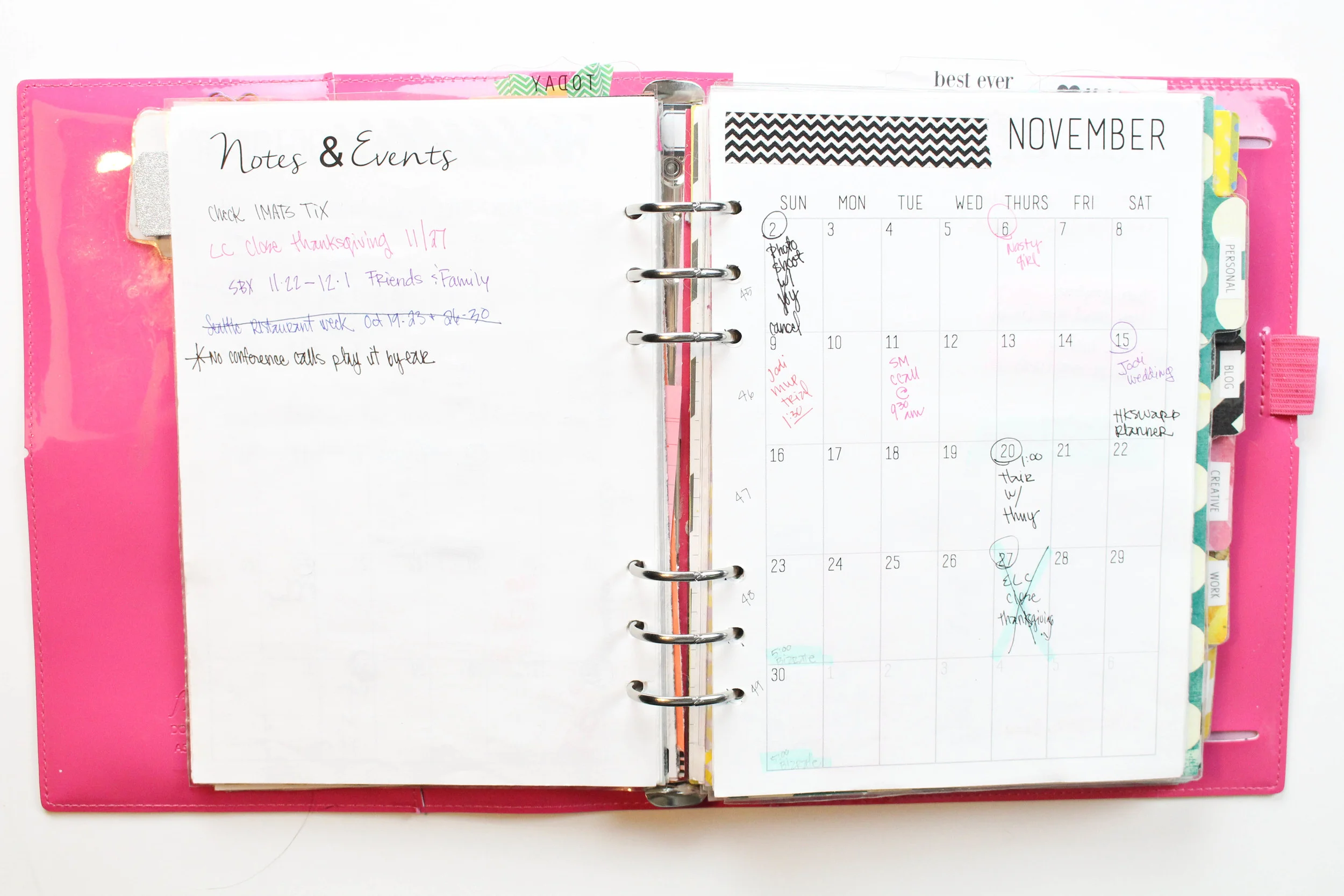 Filofax: How I Set-up my Filofax Planner — villabeauTIFFul