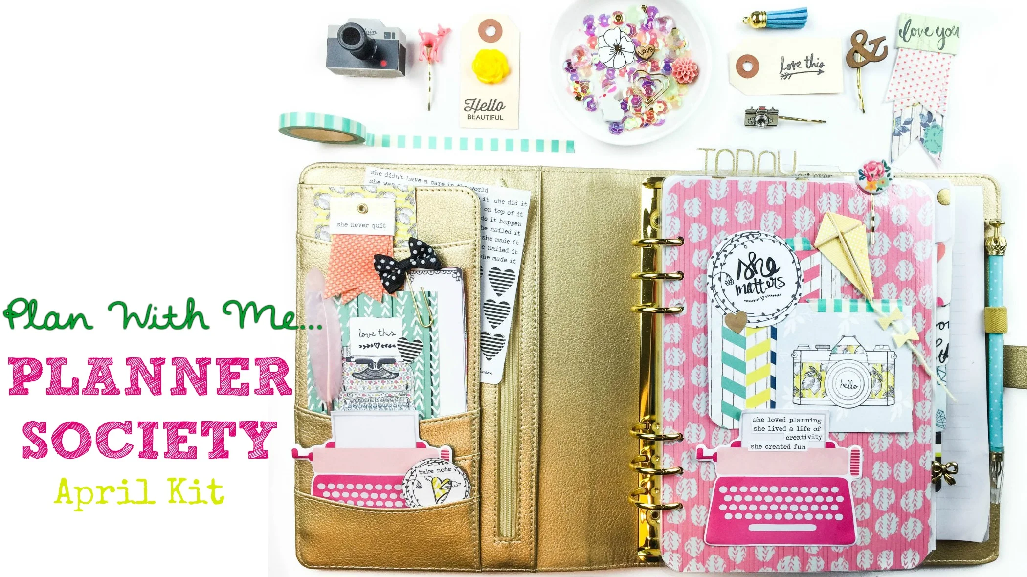 Planner Society April Planner Subscription Kit — villabeauTIFFul