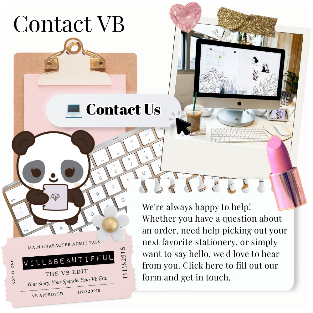 We're always happy to help! Whether you have a question about an order, need help picking out your next favorite stationery, or simply want to say hello, we'd love to hear from you. Click here to fill out our form and get in touch.