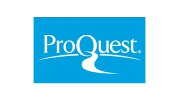Fancy ProQuest design.  Blue and white with a swirl through the Q