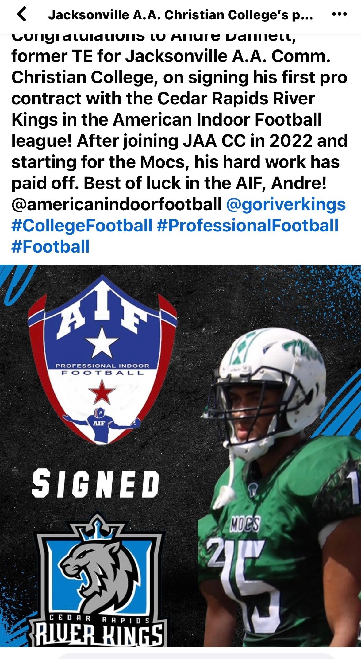 River Kings logo with player number 15..