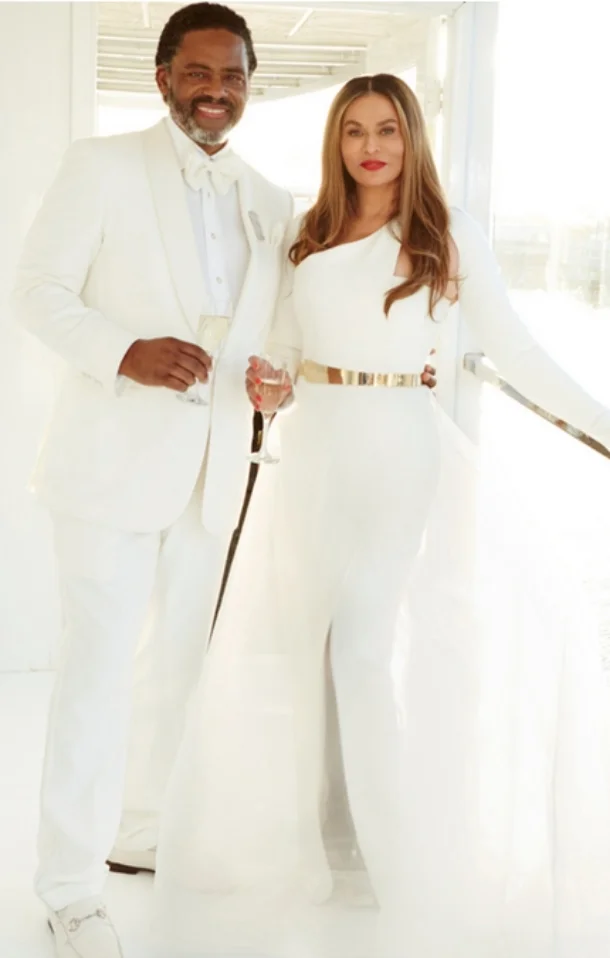 Tina Knowles & Richard Lawson as featured in HARPERS BAZAAR.