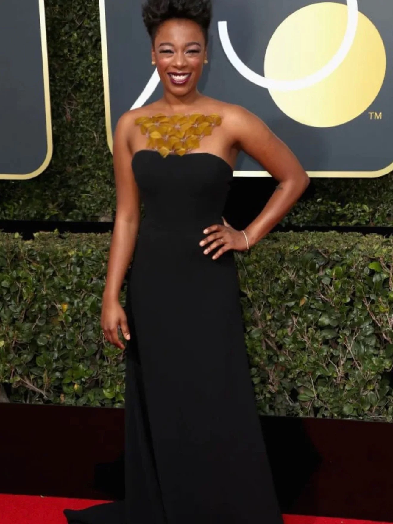 The Handmaid's Tale star Samira Wiley is ahead of her time, noted best dressed in numerous publications at the 75th Golden Globe Awards.