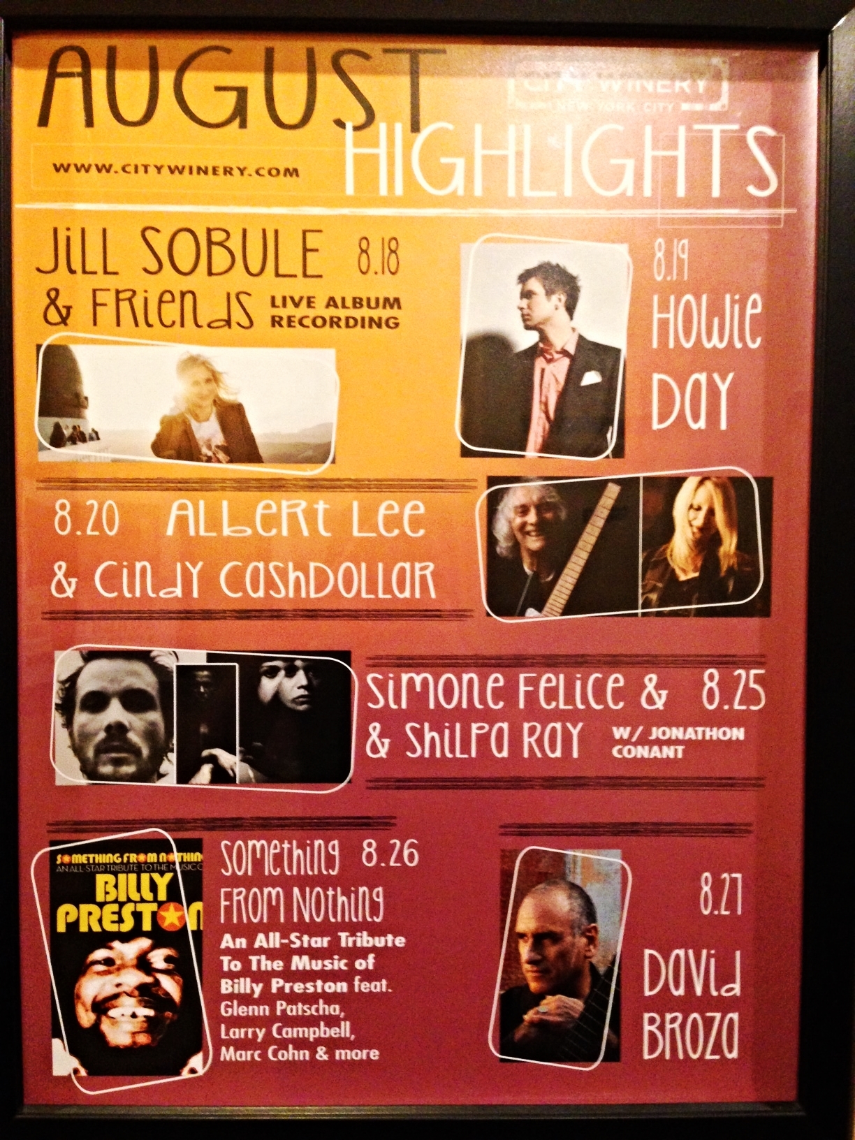 August Line-up