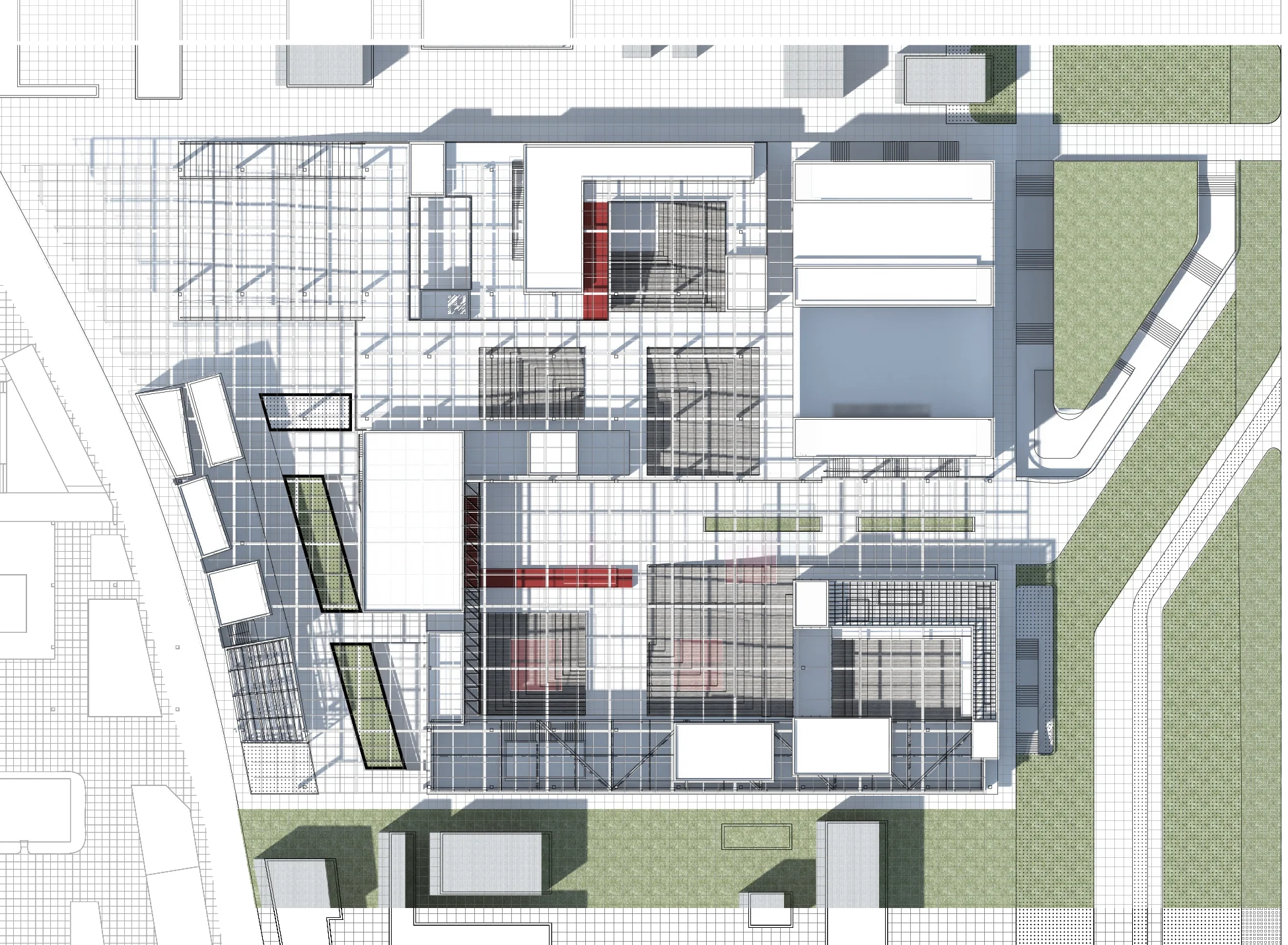 &nbsp; &nbsp; &nbsp; &nbsp; &nbsp; &nbsp; &nbsp; &nbsp; &nbsp; &nbsp; &nbsp; &nbsp; Roof Plan of the Media Center