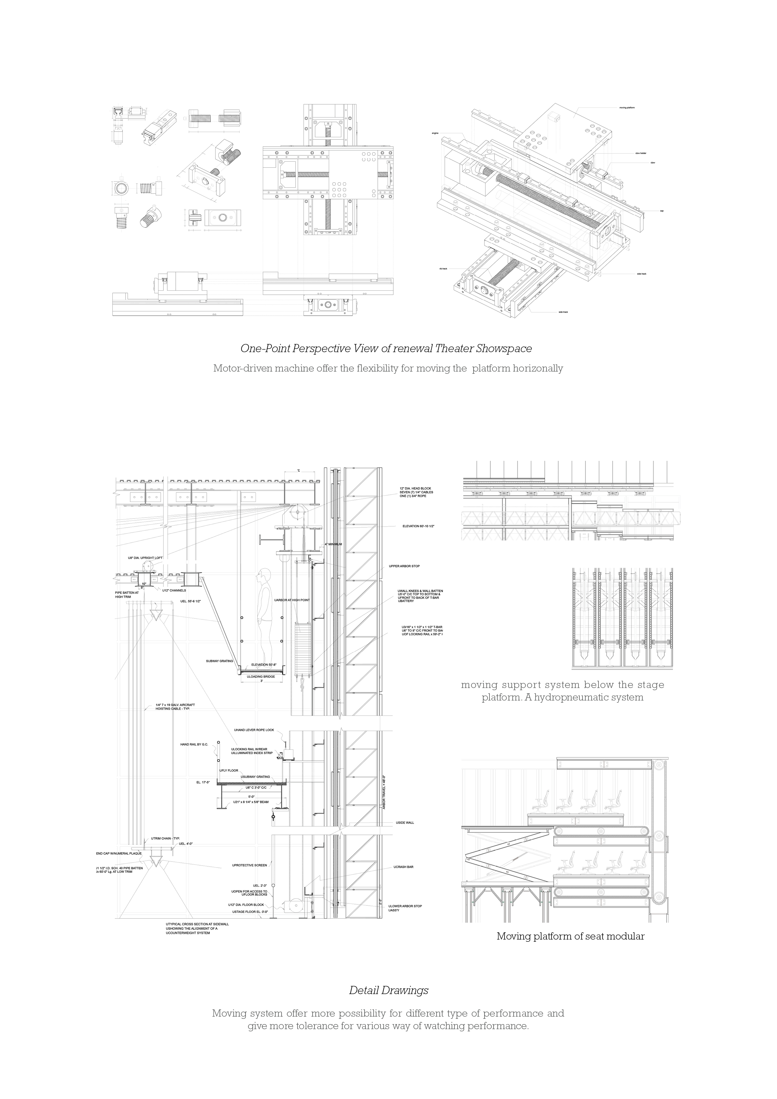  Detail drawing of moving stage 