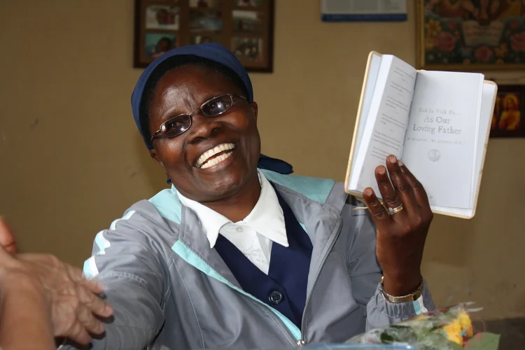 SISTER CRISPINA IS THE FOUNDER OF ST. JOSEPH'S ORPHANAGE. SHE TAKES CARE OF 43 CHILDREN OF ALL AGES, SENDING EACH ONE TO PRIVATE SCHOOL. SHE ALSO RUNS THE HEAVEN PRIMARY SCHOOL FOR THE YOUNGER CHILDREN ON SITE