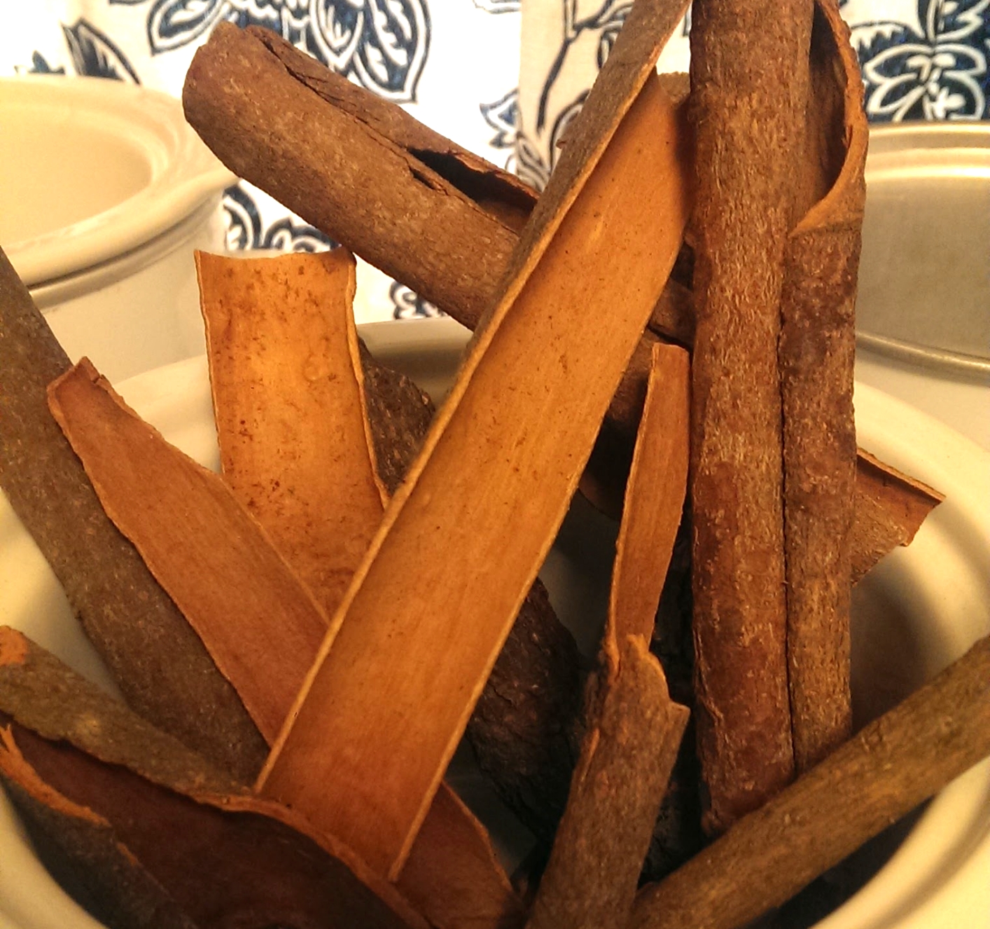 Cinnamon bark getting ready for oil infusion