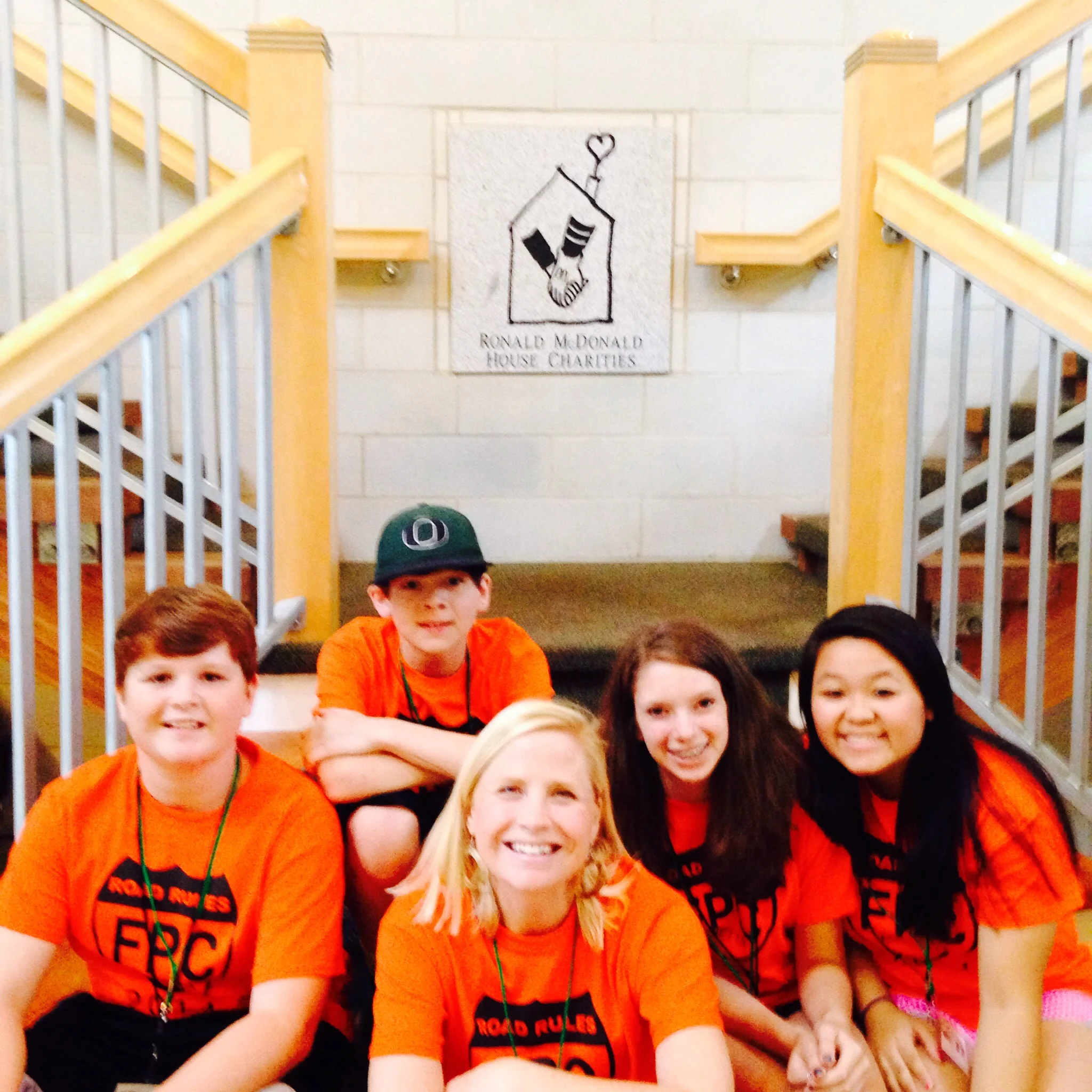 Orang started the day off cooking breakfast at the Ronald McDonald house.