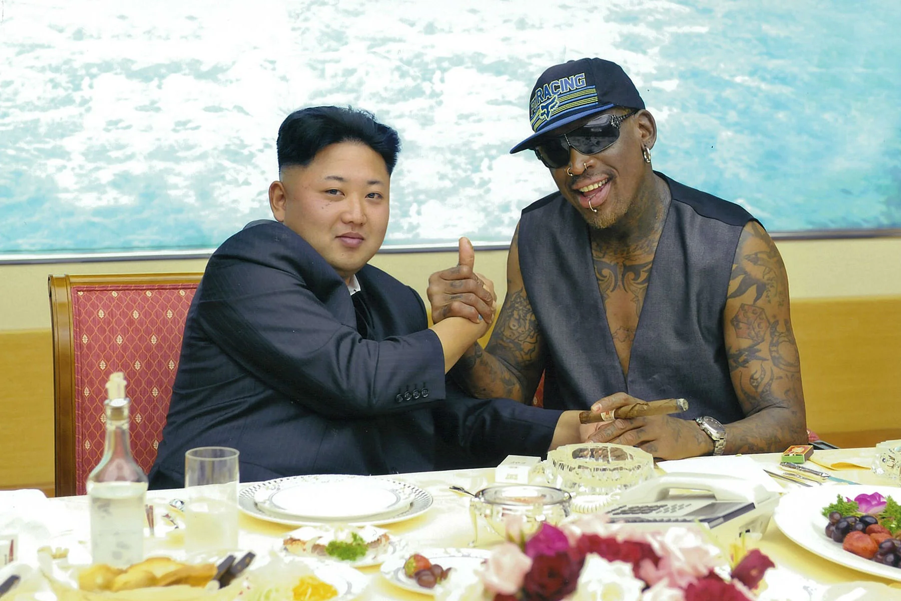 Dennis Rodman with Kim Jong Un